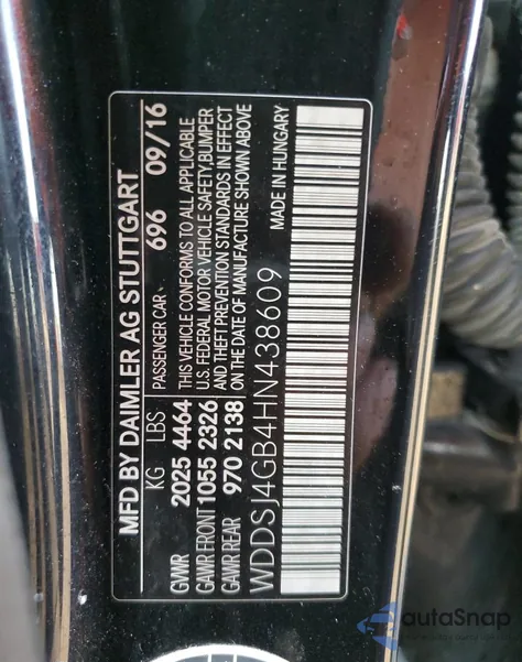 2017 Mercedes-Benz Cla 250 4Matic z USA, uszkodzony, nr VIN WDDSJ4GB4HN438609